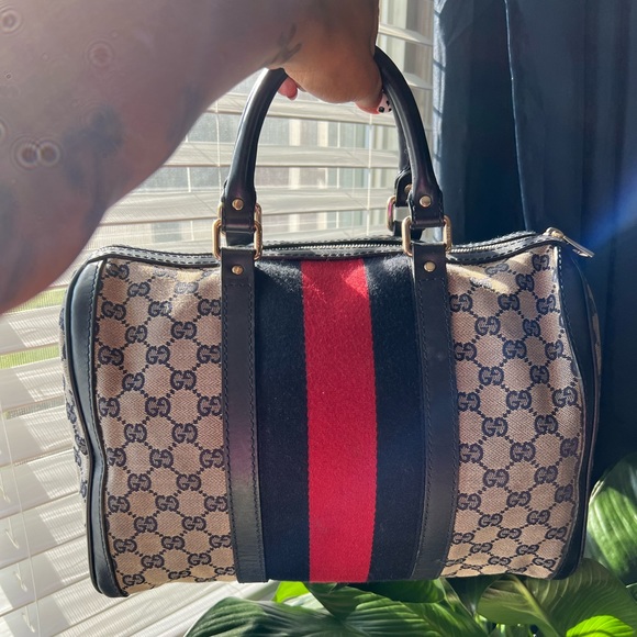 Navy and red gucci micro g